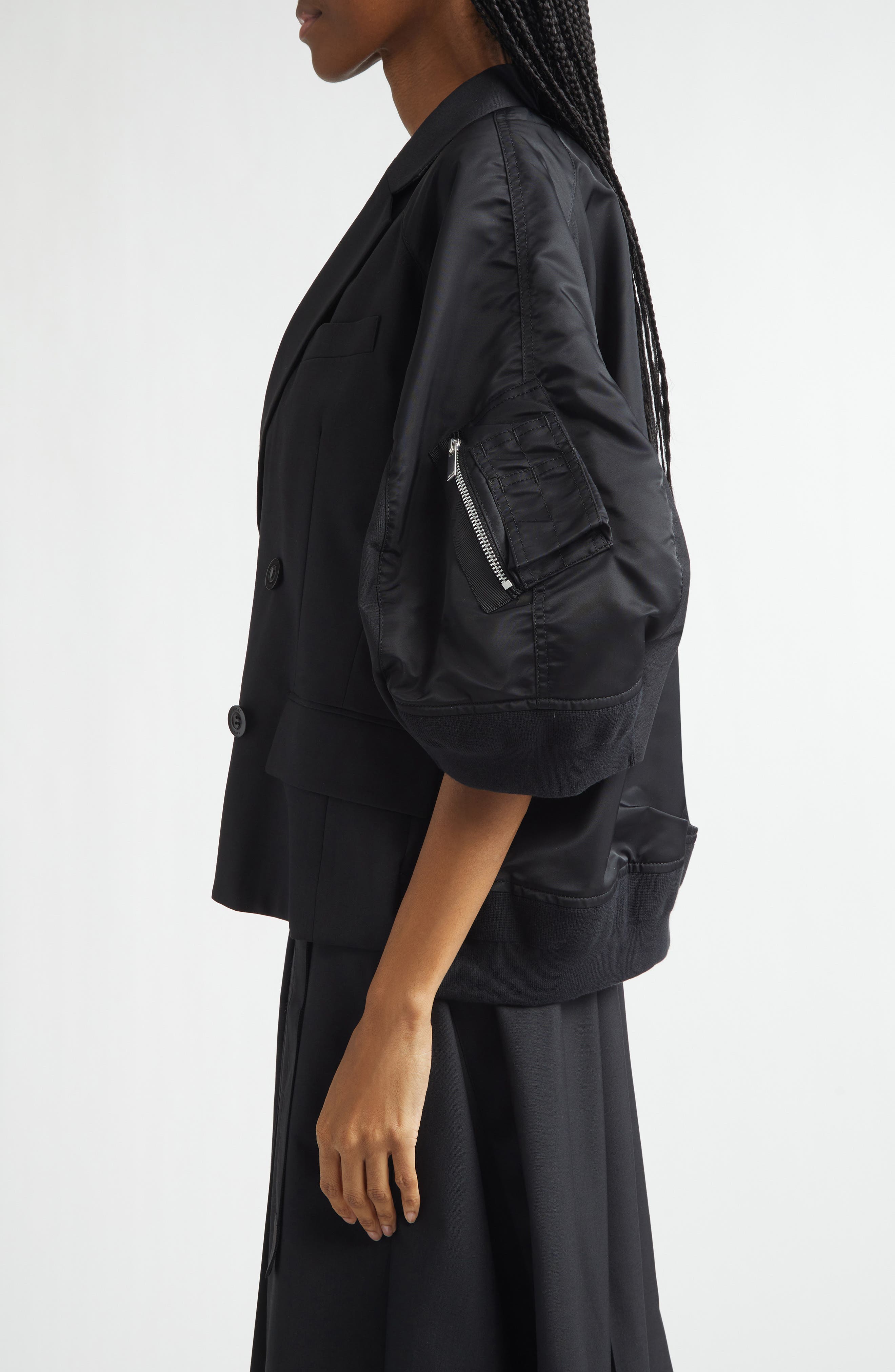 し*ょ様 Sacai サカイ 20AW Nylon Twill Coat ドッキ Nylon Twill x