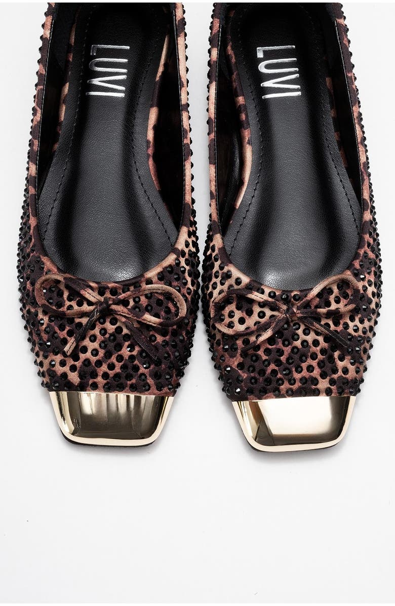 Prologue Shoes Abra Bow Ballet Flat, Alternate, color, Leopard
