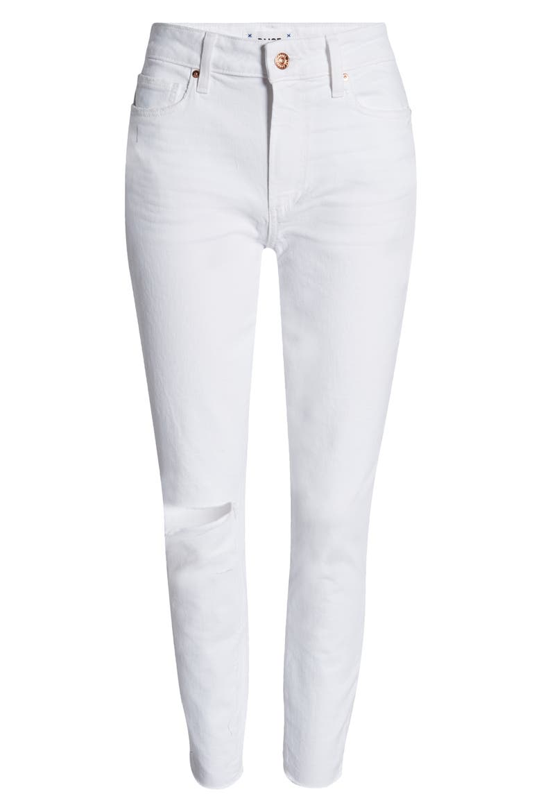Women's Hoxton Ripped Raw Hem Skinny Jeans, Alternate, color, BLANCHETTE DESTRUCTED