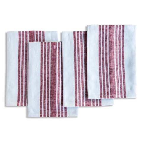Linen Dinner Napkins Set of 4, 20 x 20" - Farmhouse