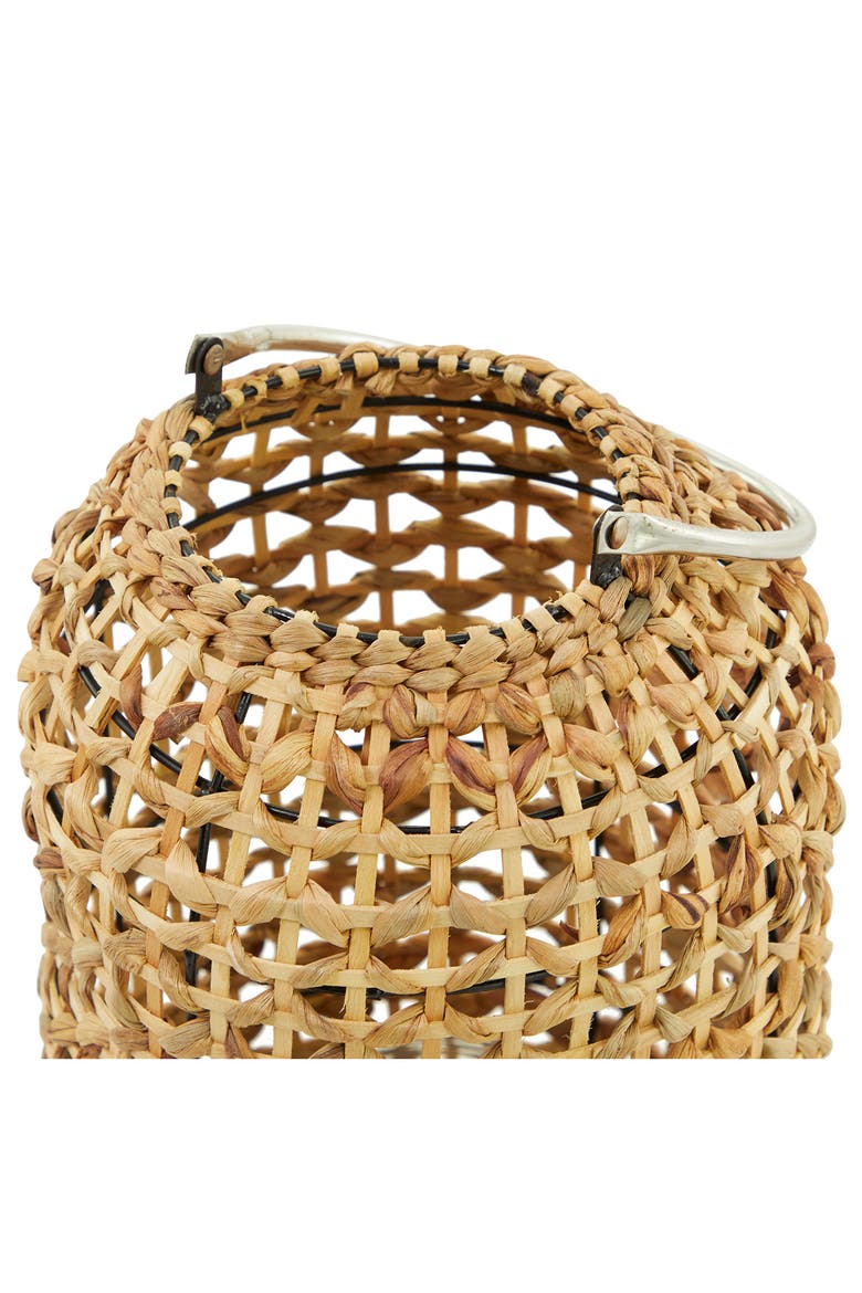 Hand Woven Candleholder, Alternate, color, BROWN