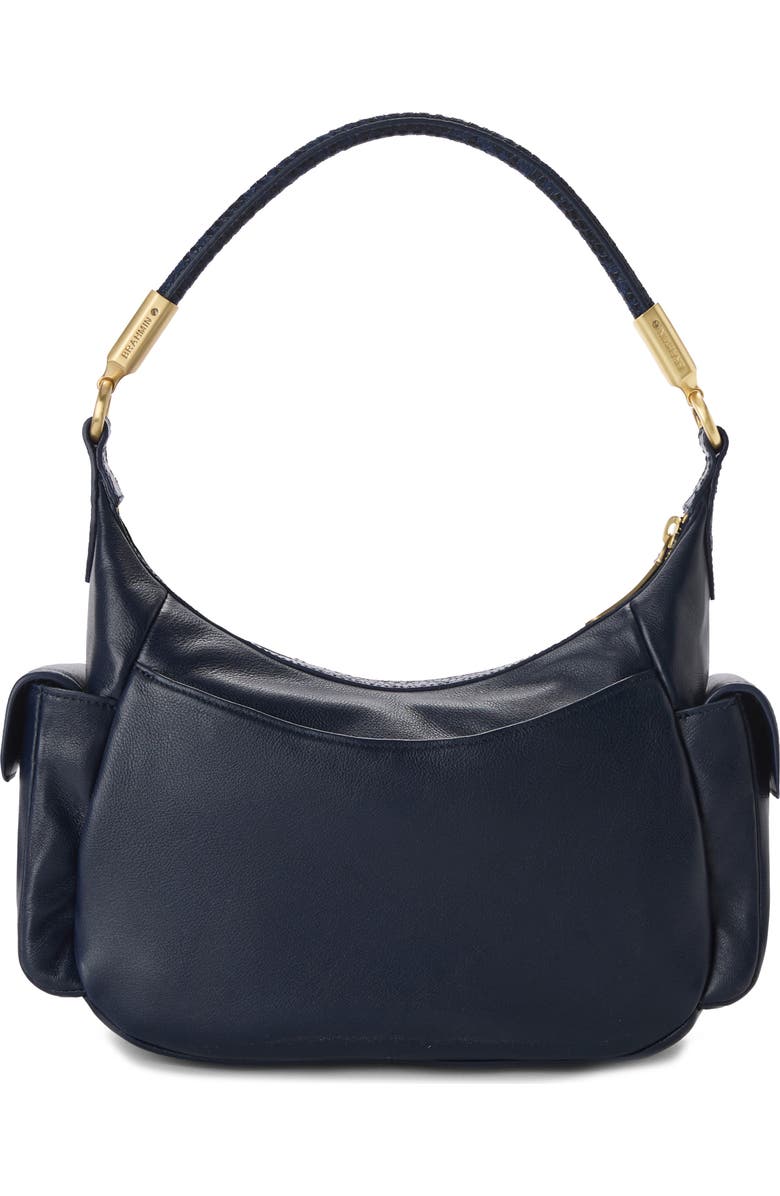 Brahmin Corinne Leather Shoulder Bag, Alternate, color, Navy