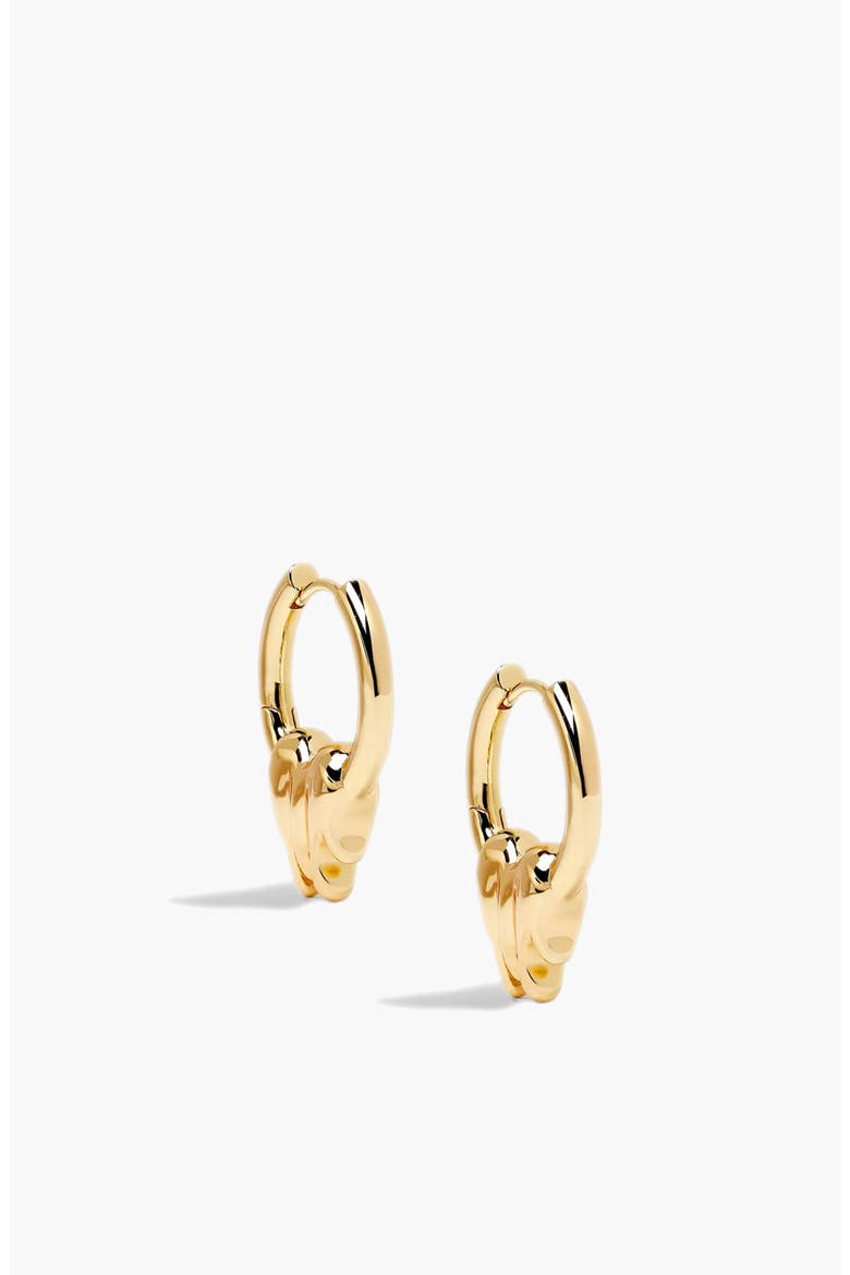 Loff It Mini Charm Hoops In Gold, Alternate, color, Gold