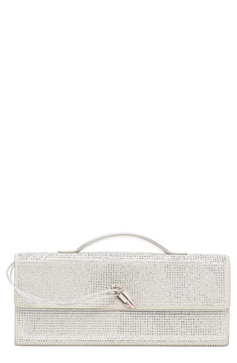 Long Andiamo Crystal Embellished Clutch