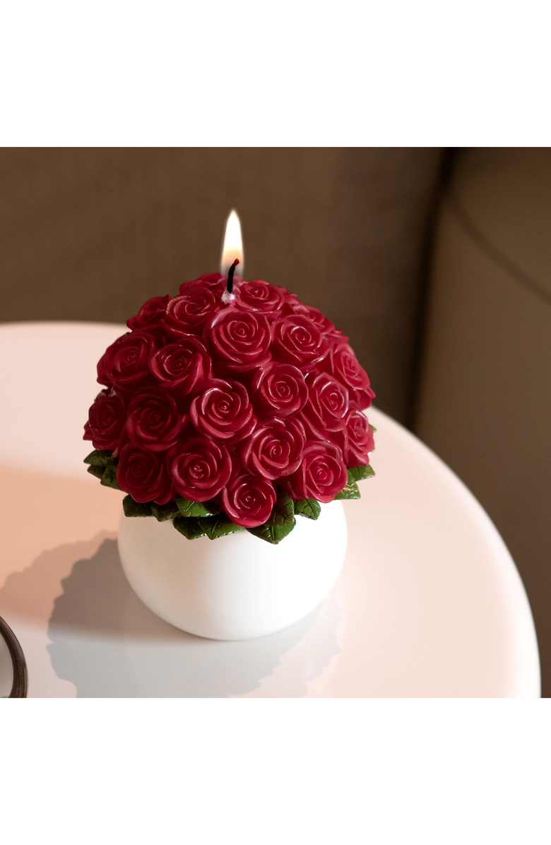 Southlake gifts Rose Bouquet Scented Candle, Alternate, color, Dark Red Rose