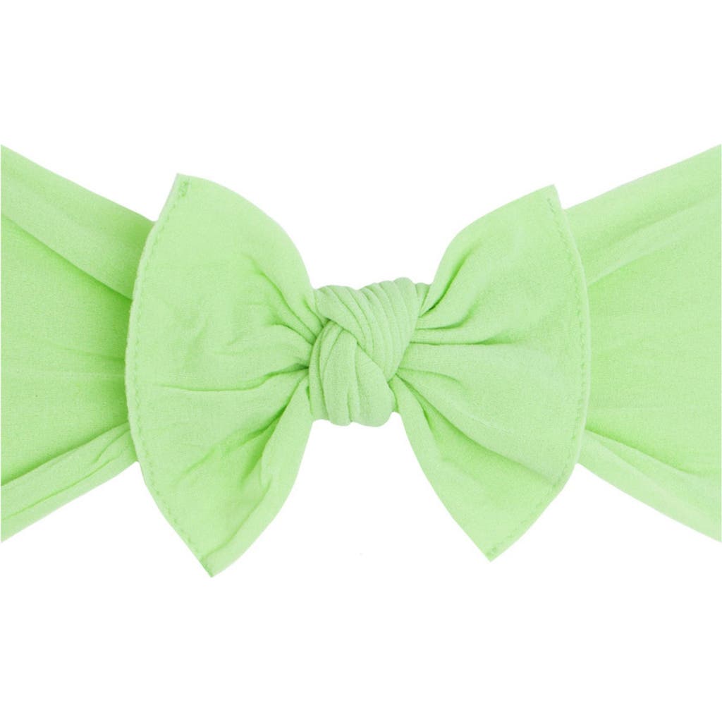 Baby Bling Knotted Bow Headband In Kiwi