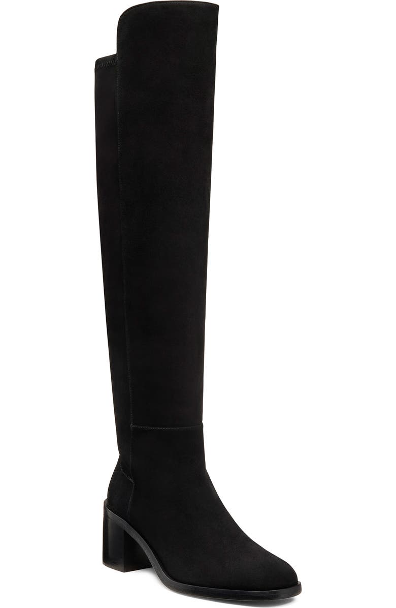 Stuart Weitzman 5050 Finn Boot, Main, color, Black Suede
