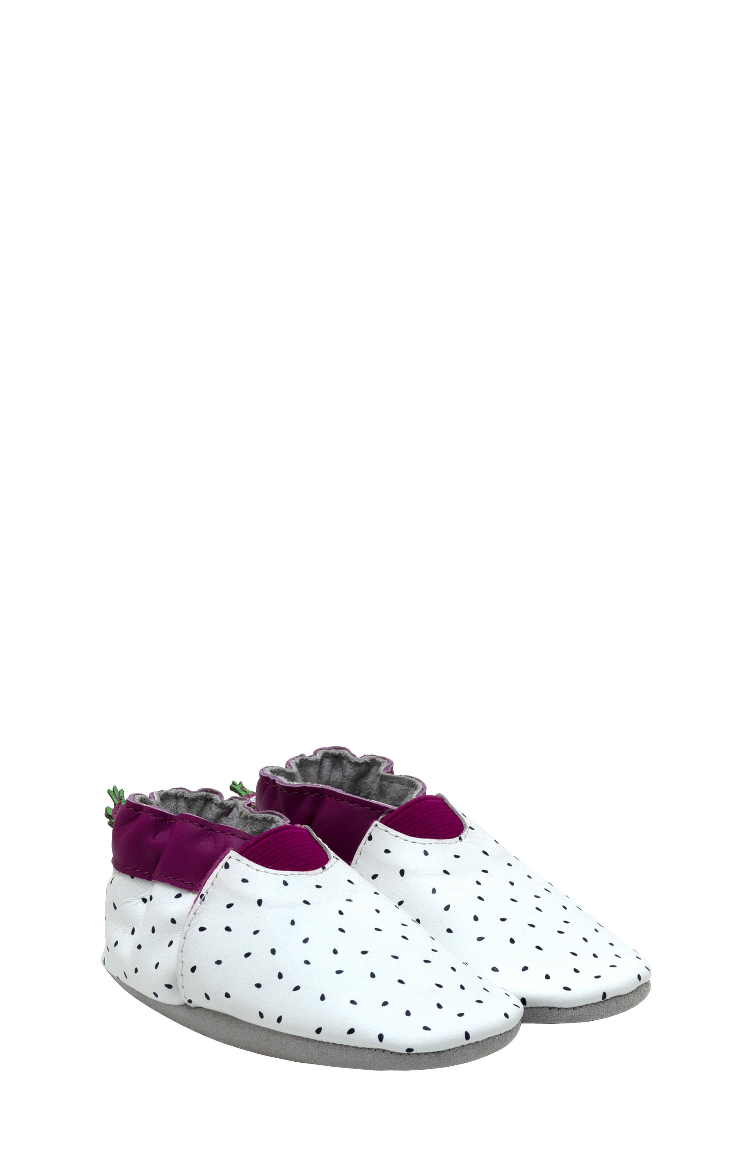 Robeez<sup>®</sup> Dragon Fruit Crib Shoe, Main, color, 