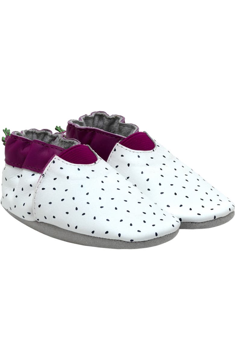 Robeez<sup>®</sup> Dragon Fruit Crib Shoe, Main, color,