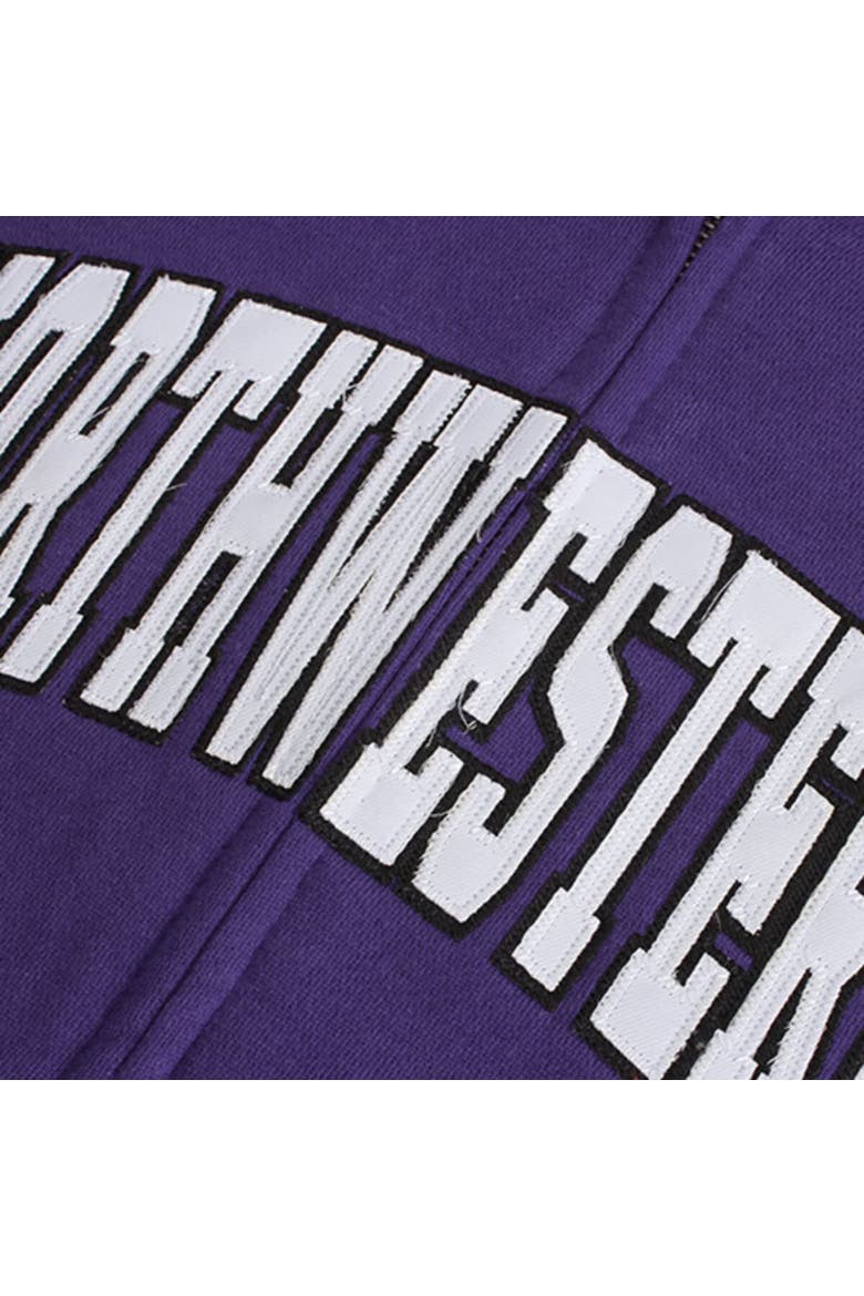 Women's Stadium Athletic Purple Northwestern Wildcats Arched Name Full-Zip Hoodie, Alternate, color, Purple