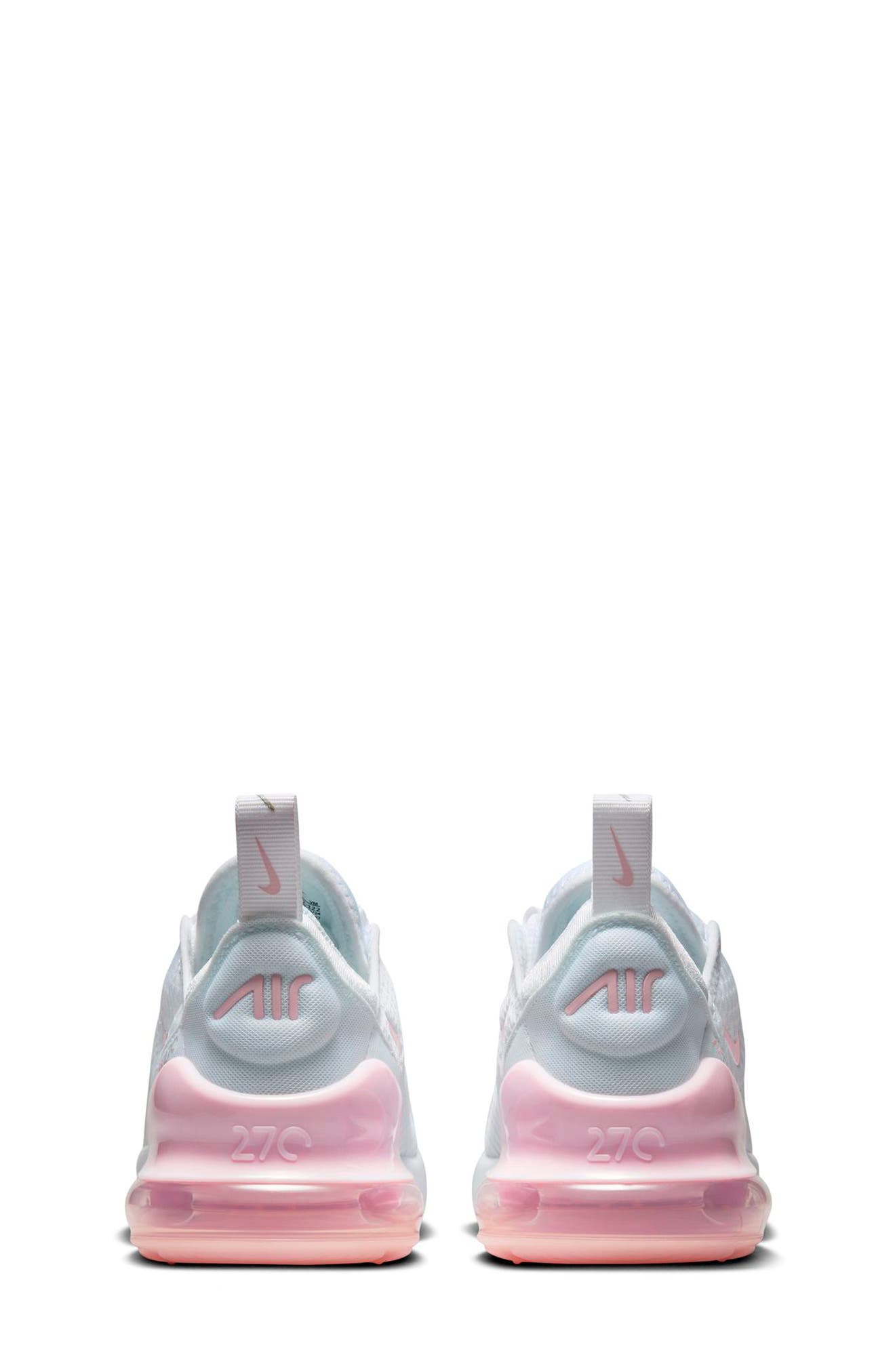 Kids' Air Max 270 Sneaker, Alternate, color, 122 WHITE/PNKFOM