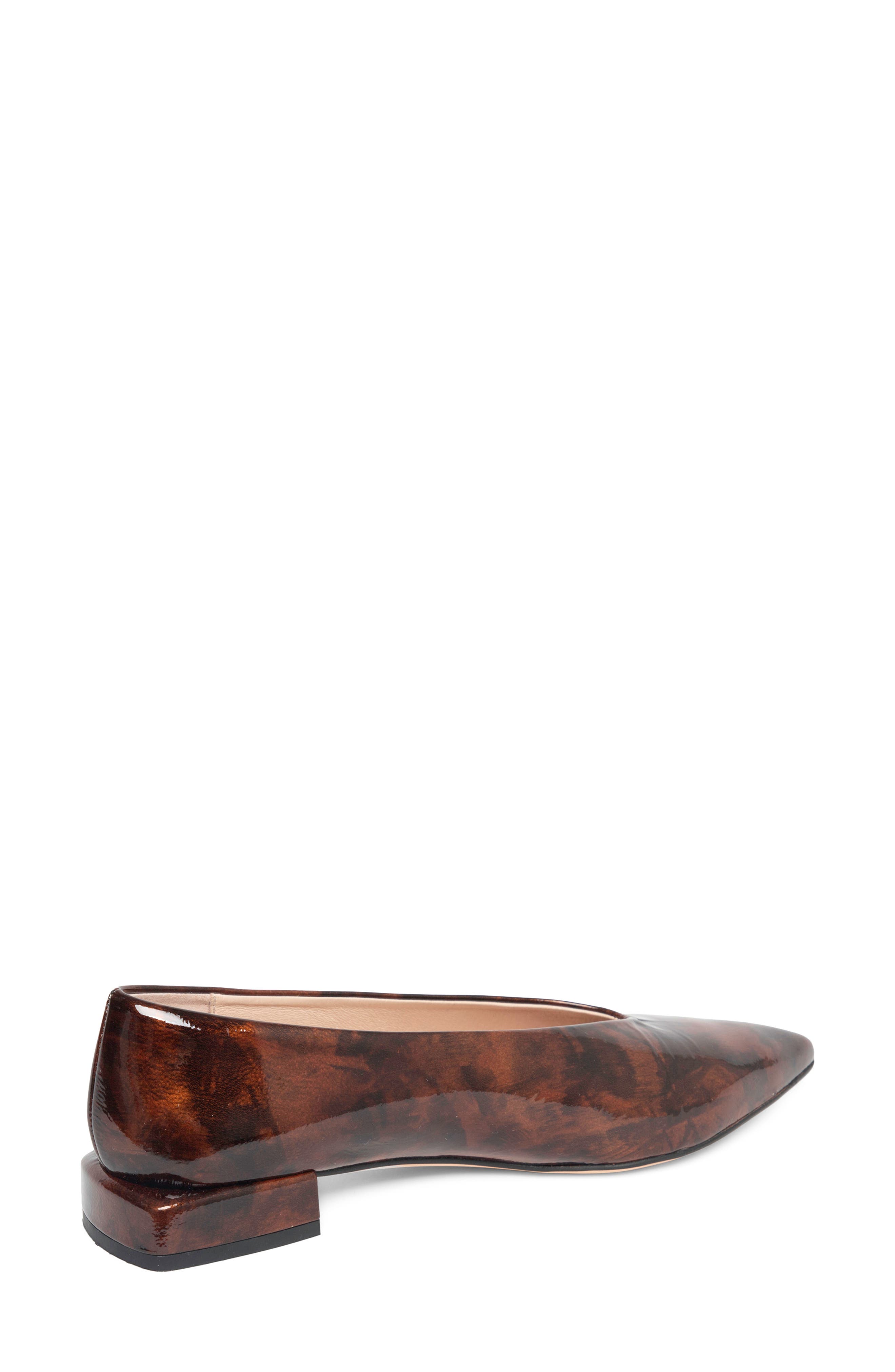 Capri Pointed Toe Flat, Alternate, color, TORTOISE PATENT