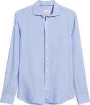 Bugatchi Axel Shaped Fit Linen Button-Up Shirt