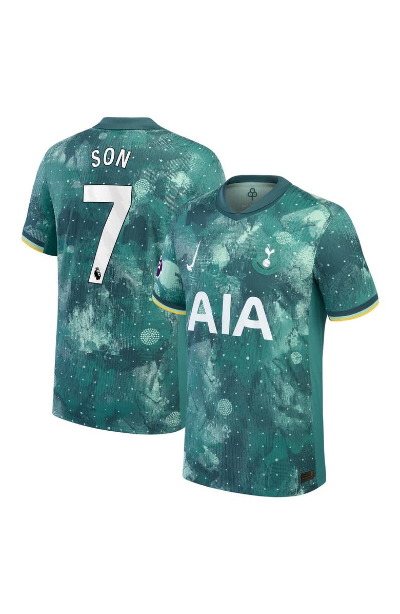 Nike Men's Nike Son Heung-Min Green Tottenham Hotspur 2024/25 Third Authentic Player Jersey, Main, color, 