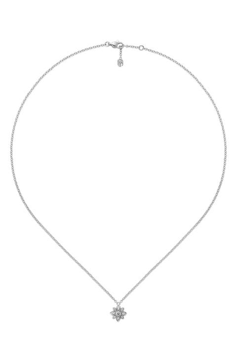 Flora Diamond Pendant Necklace