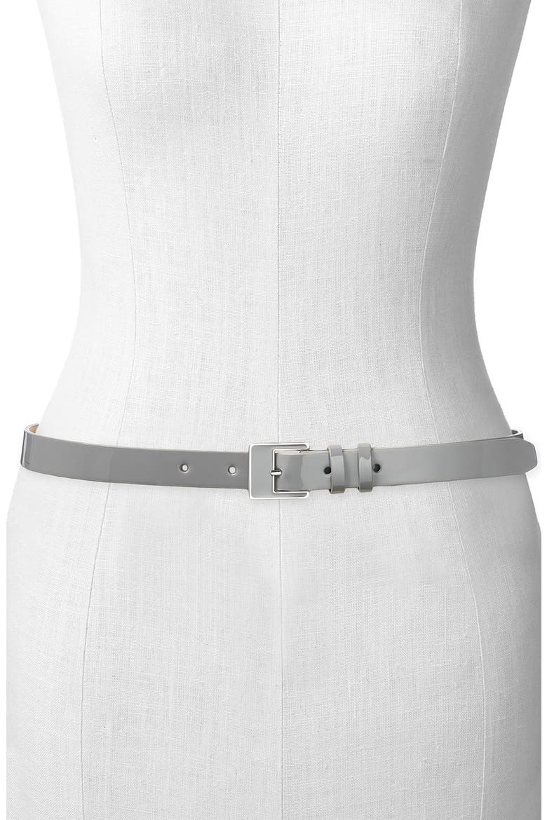 Patent Leather Belt, Main, color, IRONSTONE PATENT