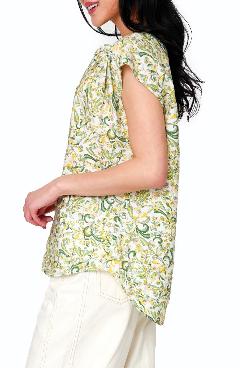 GIBSONLOOK Split Neck Cap Sleeve High-Low Top, Alternate, color,