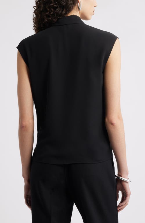 Nordstrom Tie Front Sleeveless Top In Black