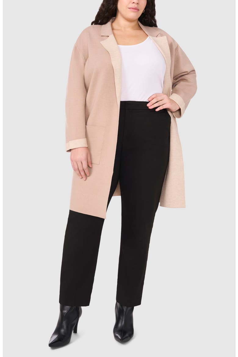 Lapel Long Cardigan, Alternate, color, SIMPLY TAUPE