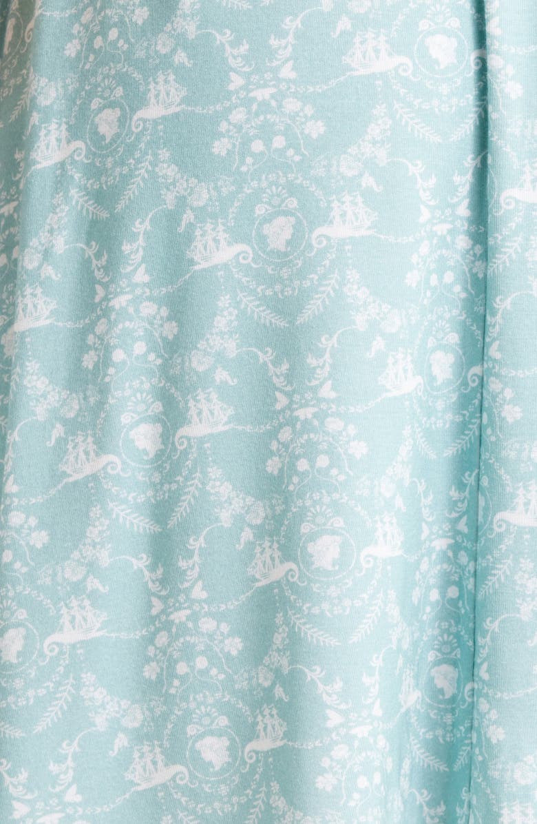 KILO BRAVA Lace Trim Stretch Modal Babydoll Chemise, Alternate, color, Lady Of The Sea