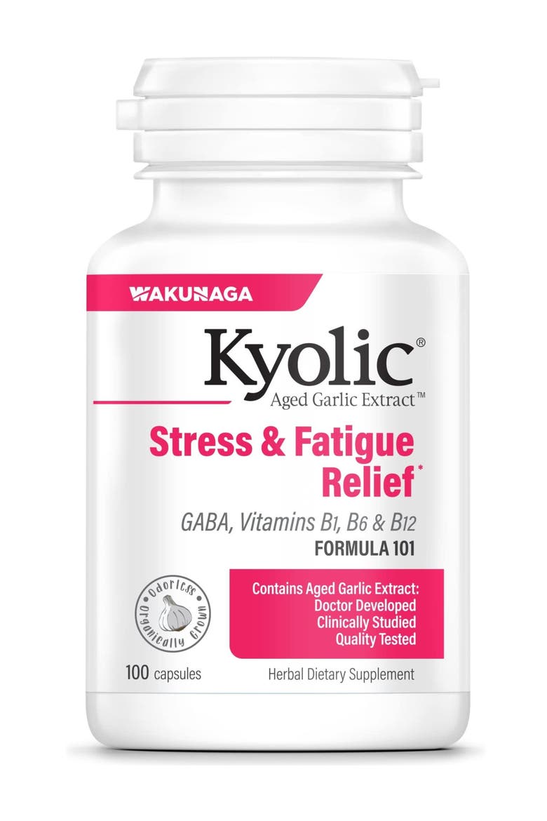 Aged Garlic Extract Formula 101, Stress and Fatigue Relief, 100 capsules., Main, color, None