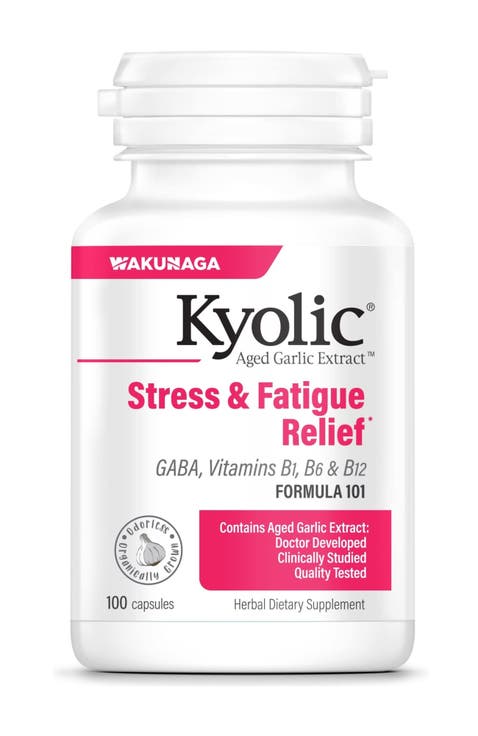 Aged Garlic Extract Formula 101, Stress and Fatigue Relief, 100 capsules.