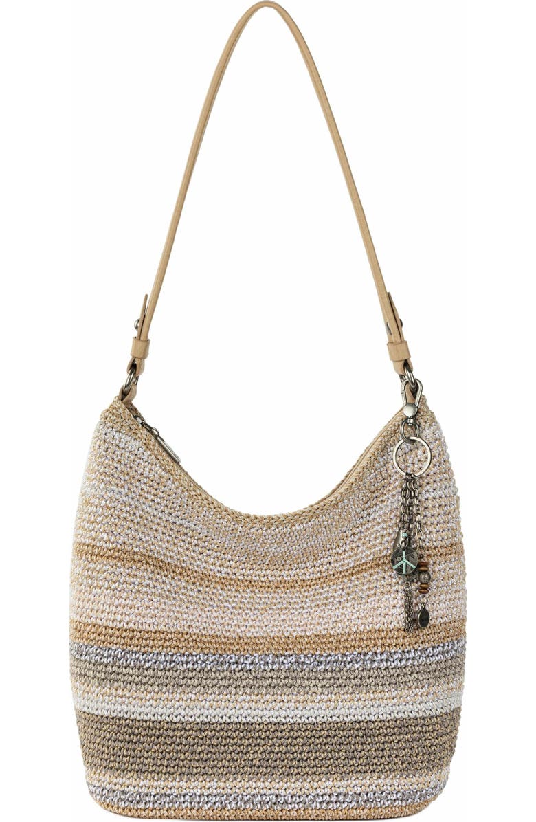 The Sak Sequoia Hobo Leather Bag, Main, color, Sand Stripe