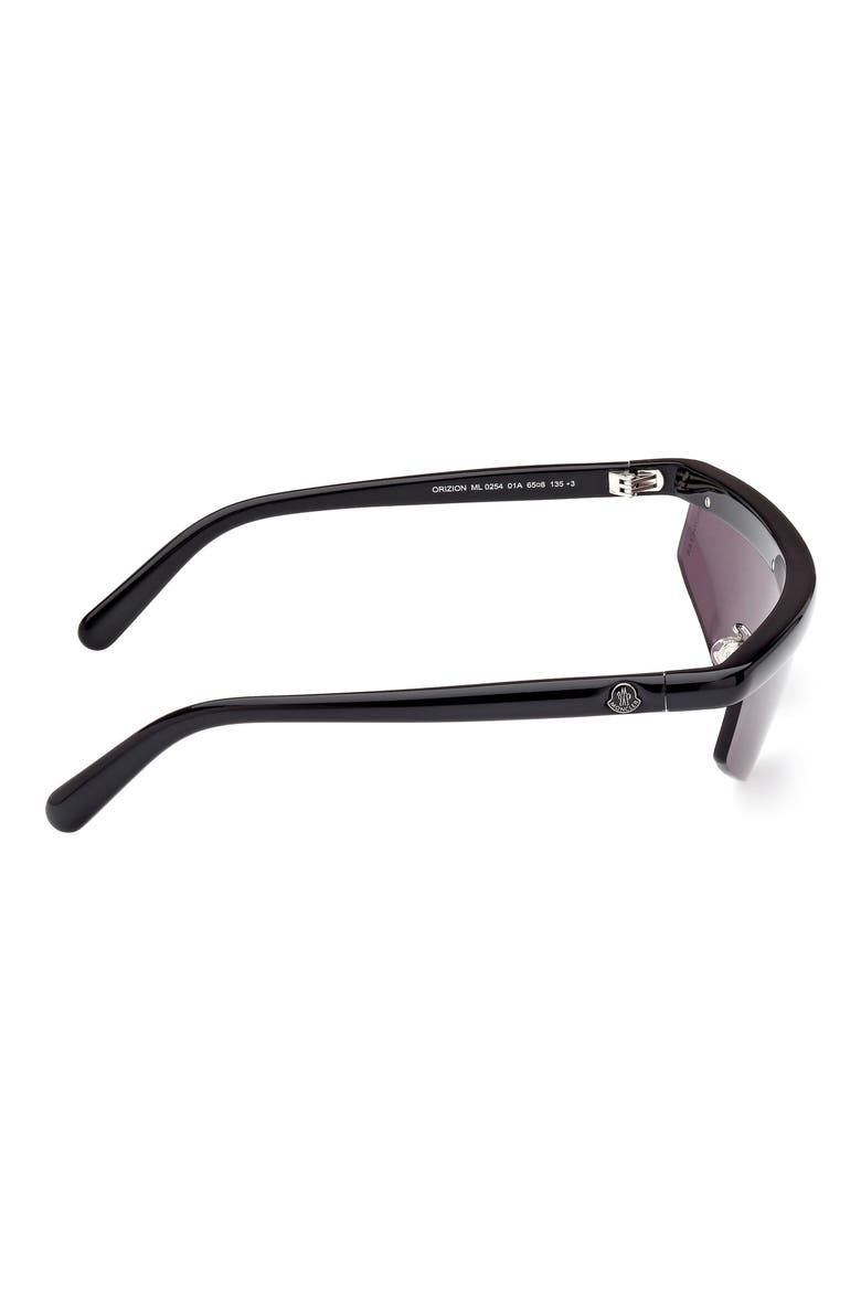 Orizion 65mm Rectangular Sunglasses, Alternate, color, BLACK / SMOKE