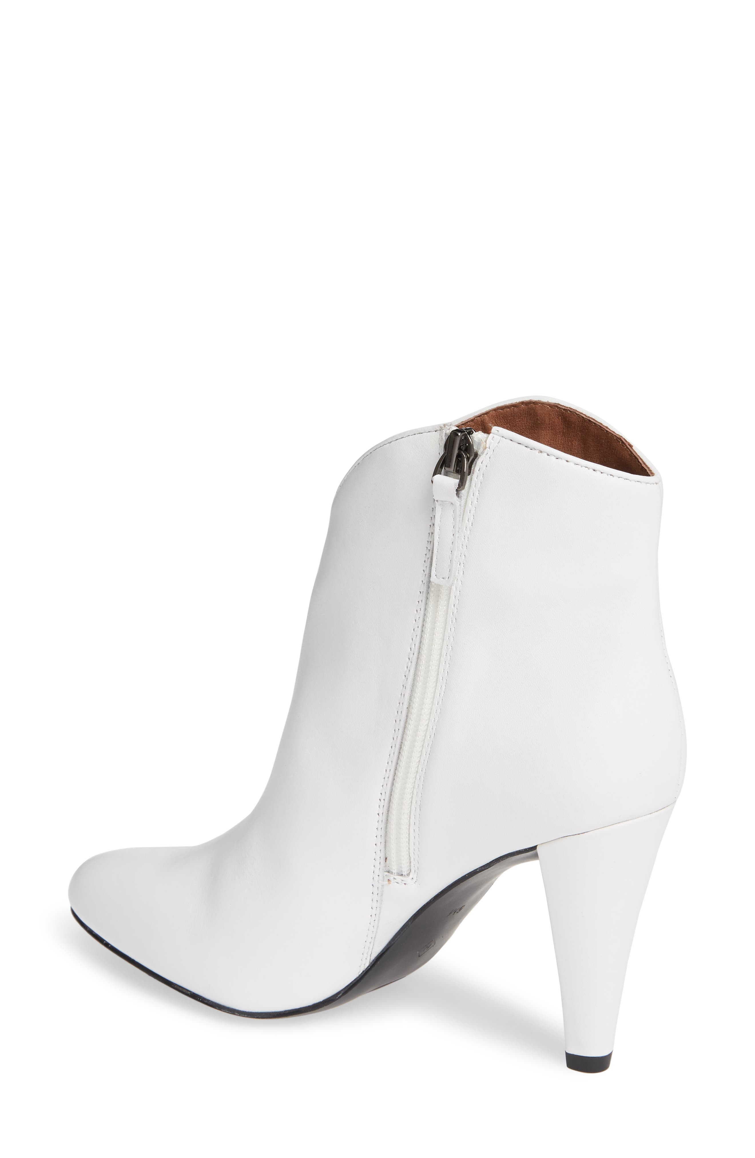 Makayla Bootie, Alternate, color, WHITE LEATHER