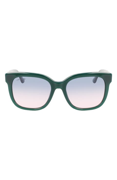 55mm Gradient Rectangular Sunglasses