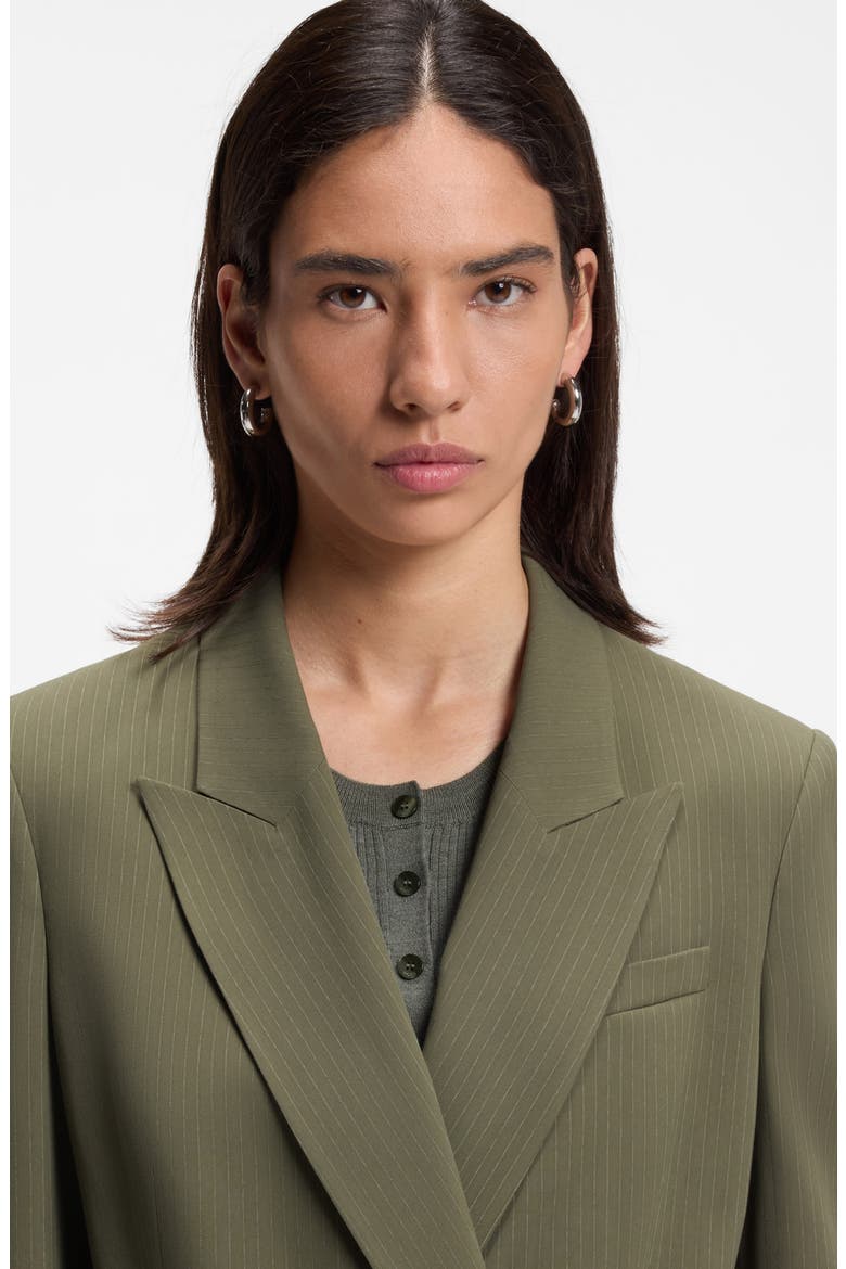 Jaleto Pinstripe Double Breasted Blazer, Alternate, color, TEA LEAF STRIPE