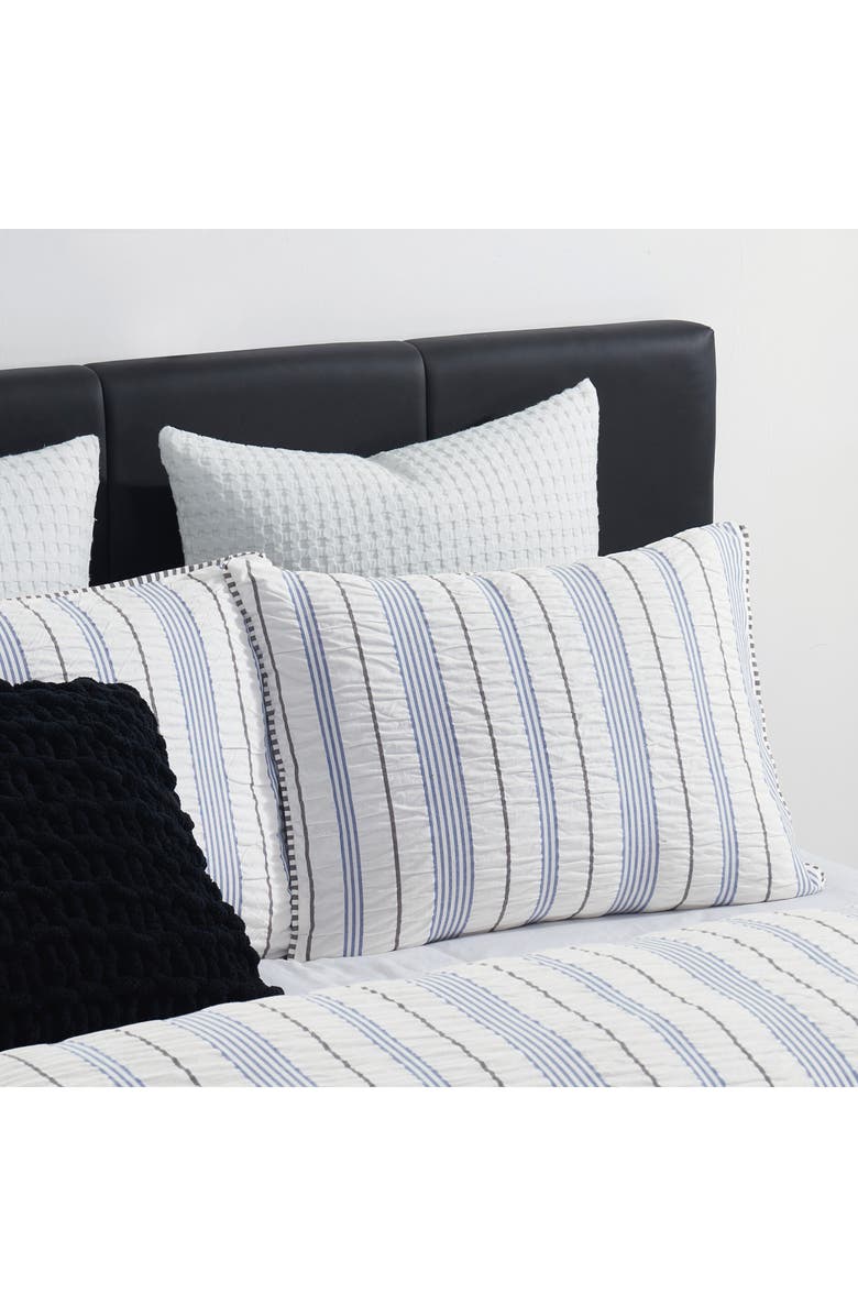DKNY Seersucker Stripe Duvet Cover & Sham Set, Alternate, color,