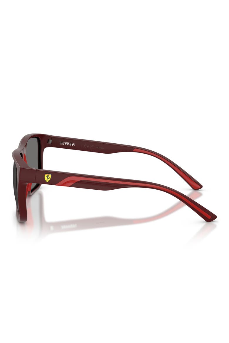 59mm Polarized Square Sunglasses, Alternate, color, BORDEAUX MATTE / POLAR GREY