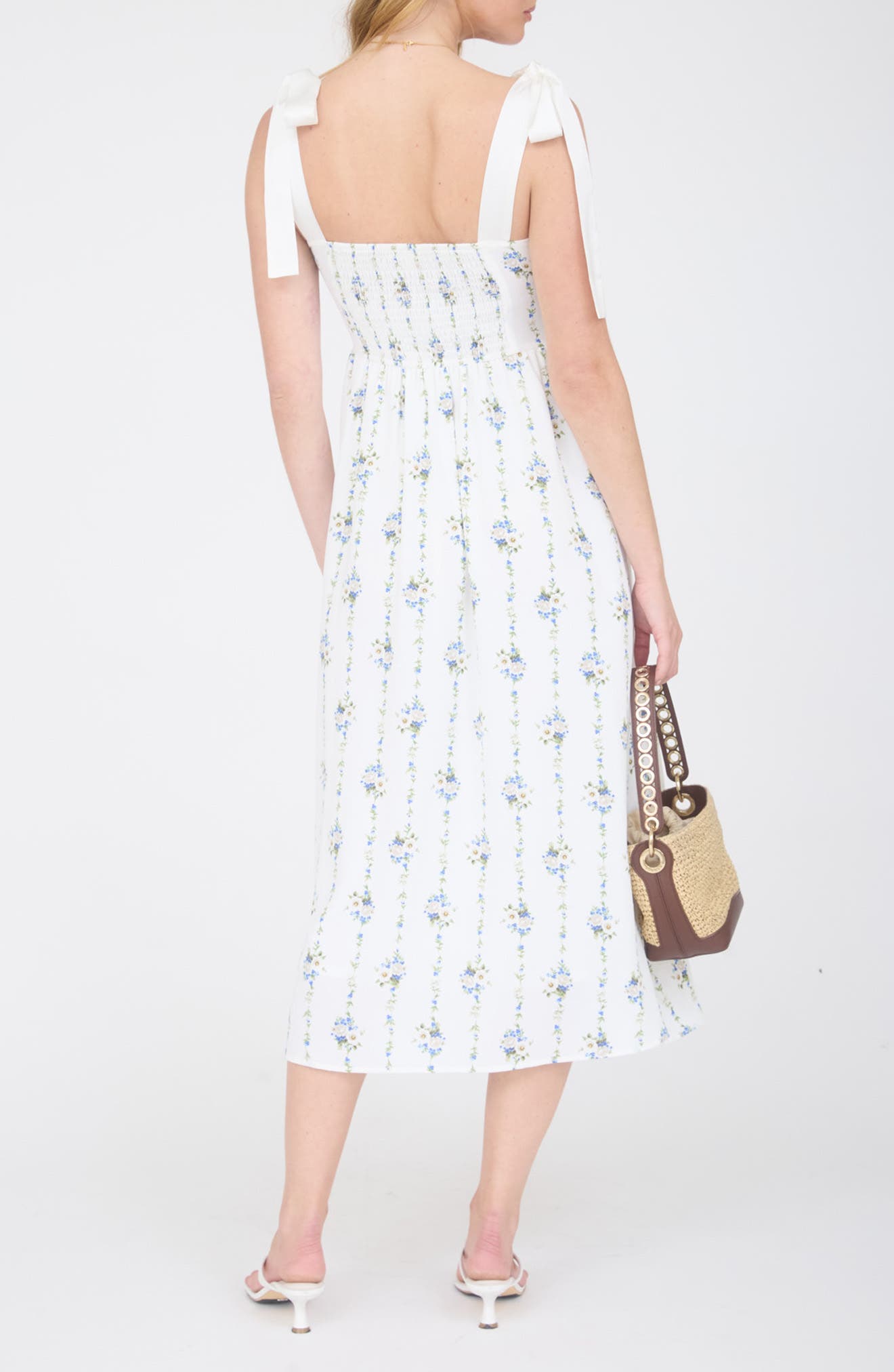 Bow Tied Strap Midi Dress - image 2