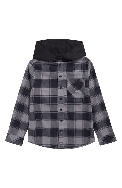 Kids' Hooded Flannel Shirt