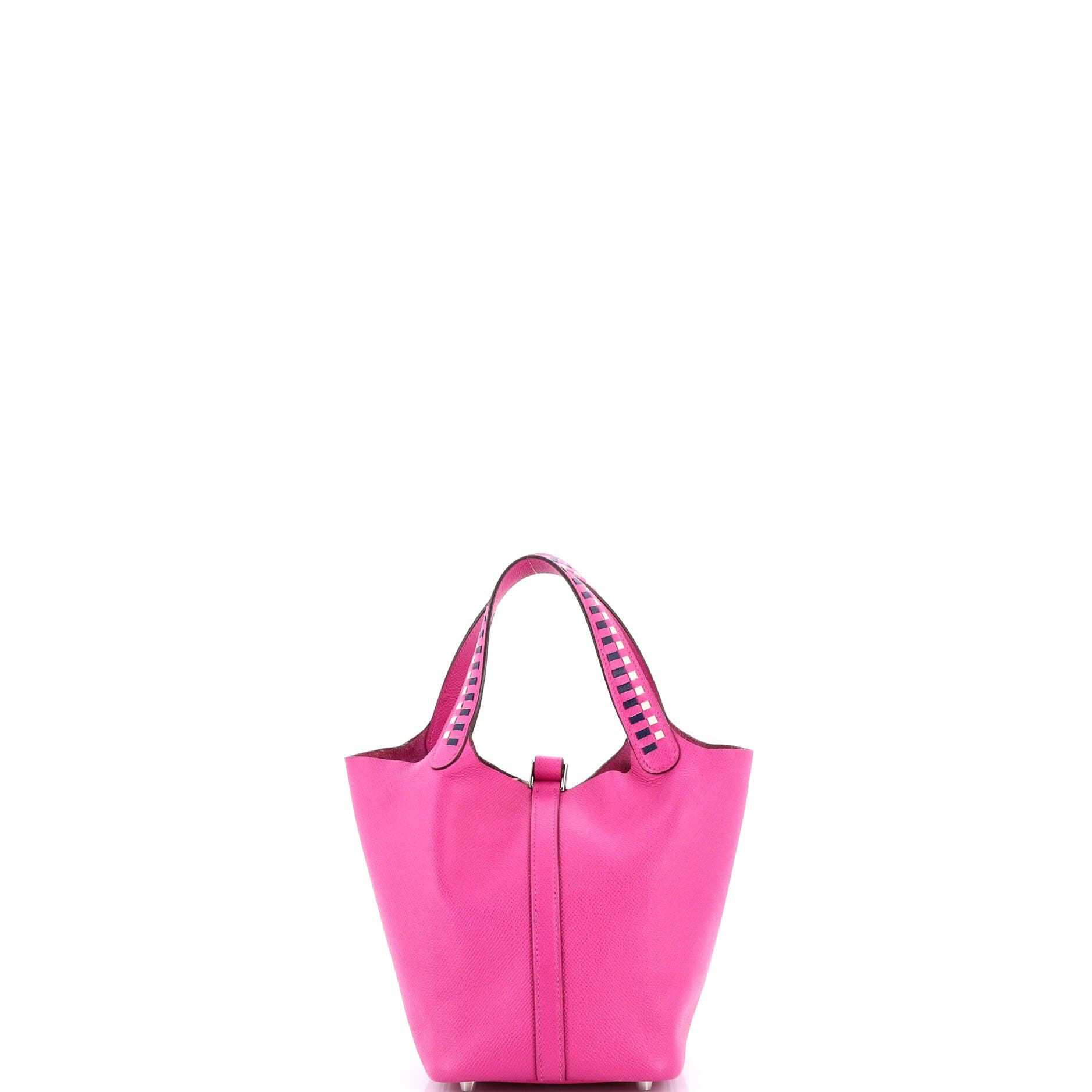 Pre-Owned Hermes Picotin Lock Bag Tressage Epsom PM, Alternate, color, Magnolia