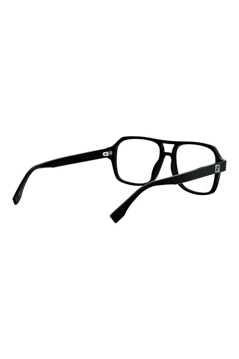 FF Squared 54mm Square Optical Glasses, Alternate, color, SHINY BLACK
