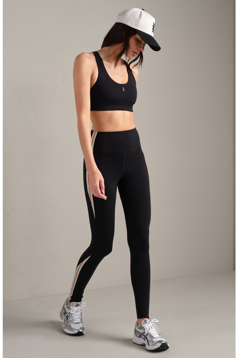 Retro Revive UPF 50+ Sports Bra, Alternate, color, PURE BLACK