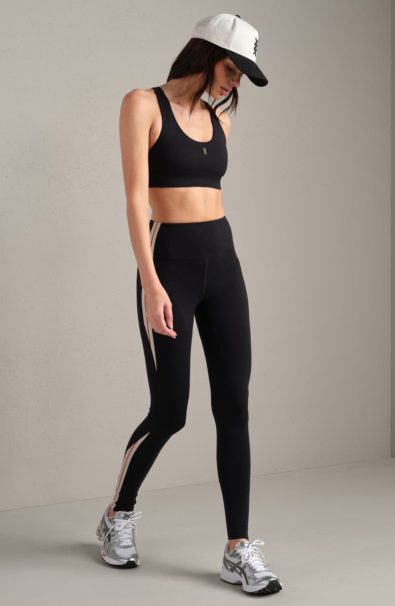 Rhone Retro Revive UPF 50+ Sports Bra, Alternate, color, Pure Black