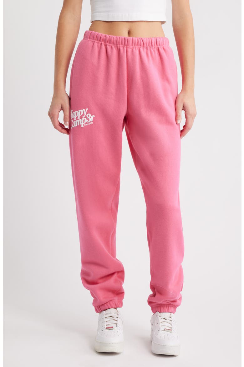 Core Logo Graphic Joggers, Main, color, HOT PINK