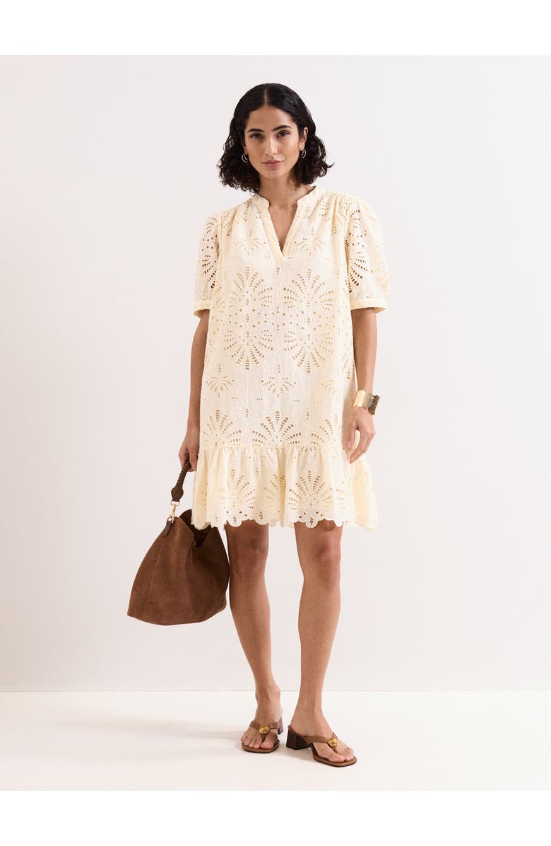 Phase Eight Liliana Embroidered Mini Dress, Alternate, color, Yellow