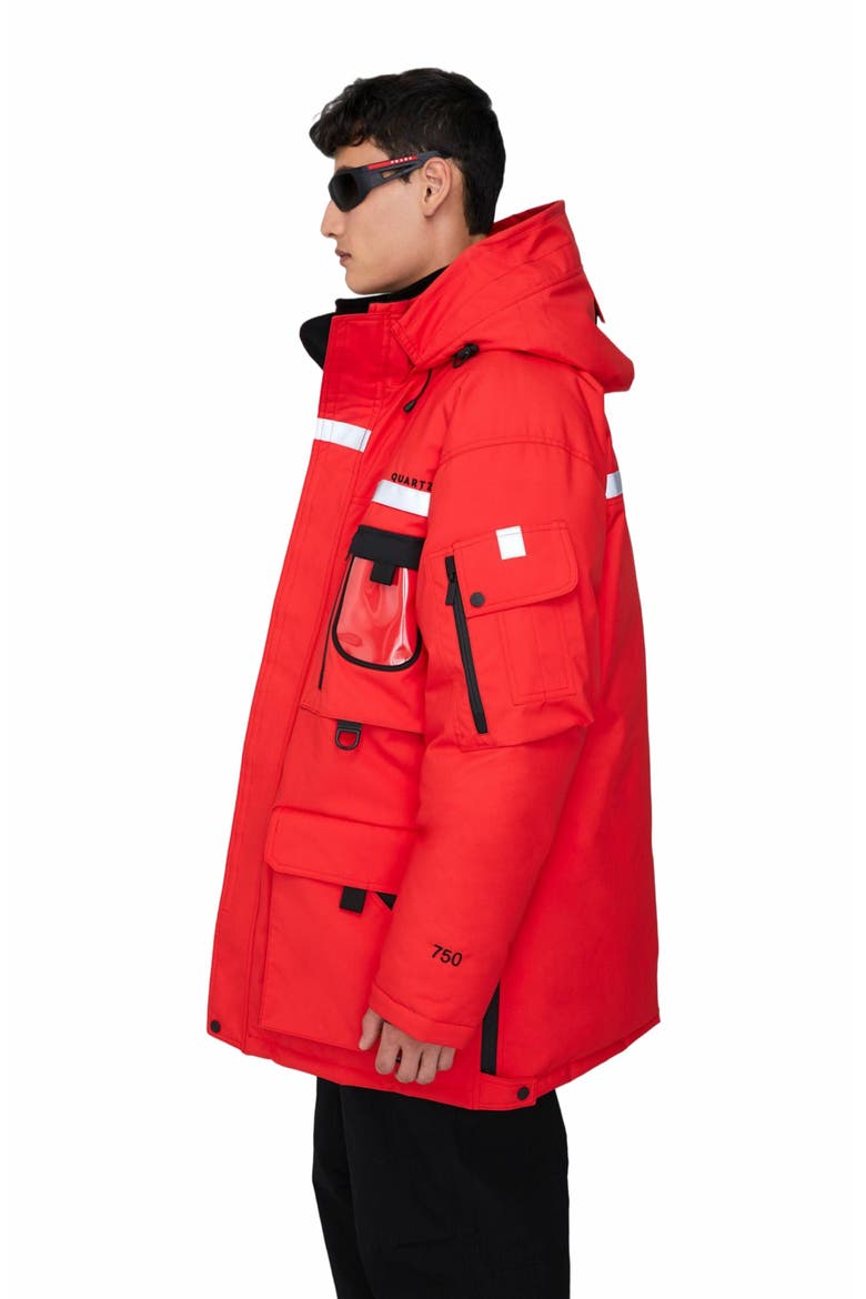 VOSTOK | Hooded Down Expedition Jacket, Alternate, color, Fiery Red