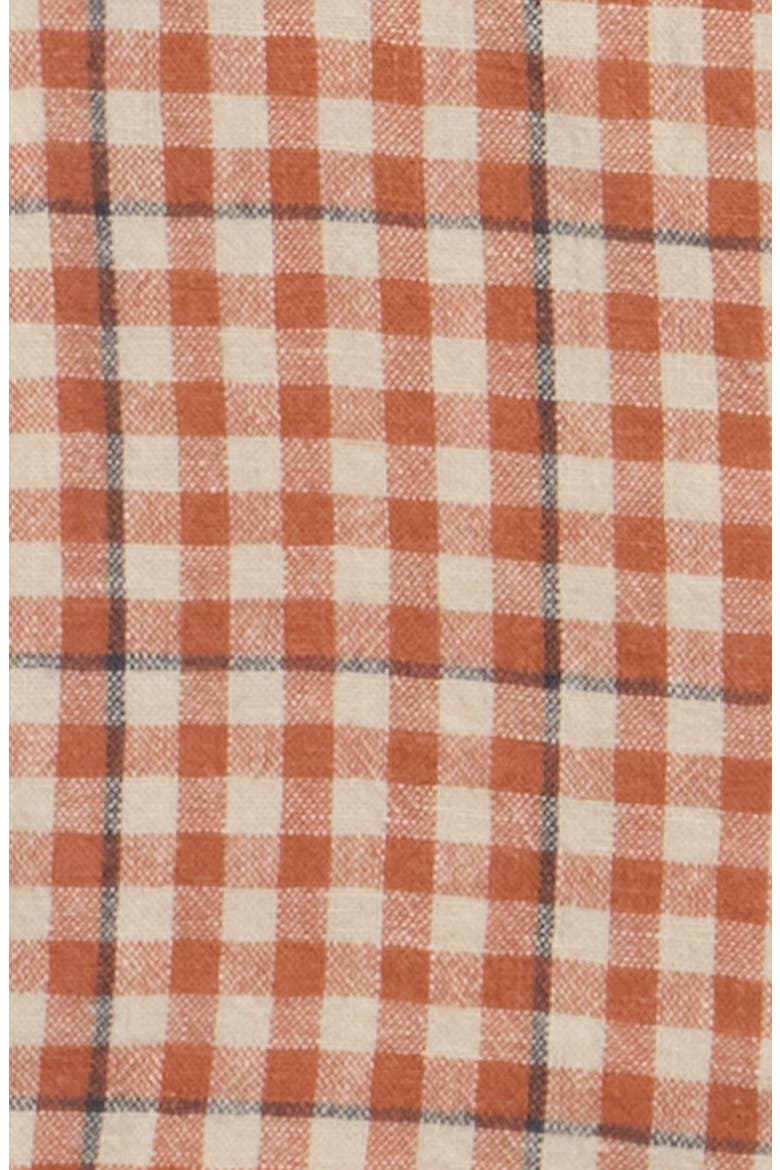 Mavrick Gingham Cotton Romper, Alternate, color, POPPY