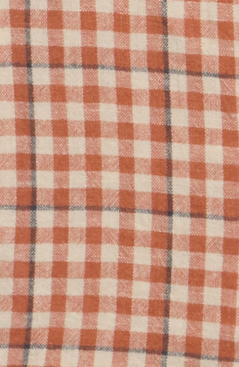 Rylee + Cru Mavrick Gingham Cotton Romper, Alternate, color, Poppy