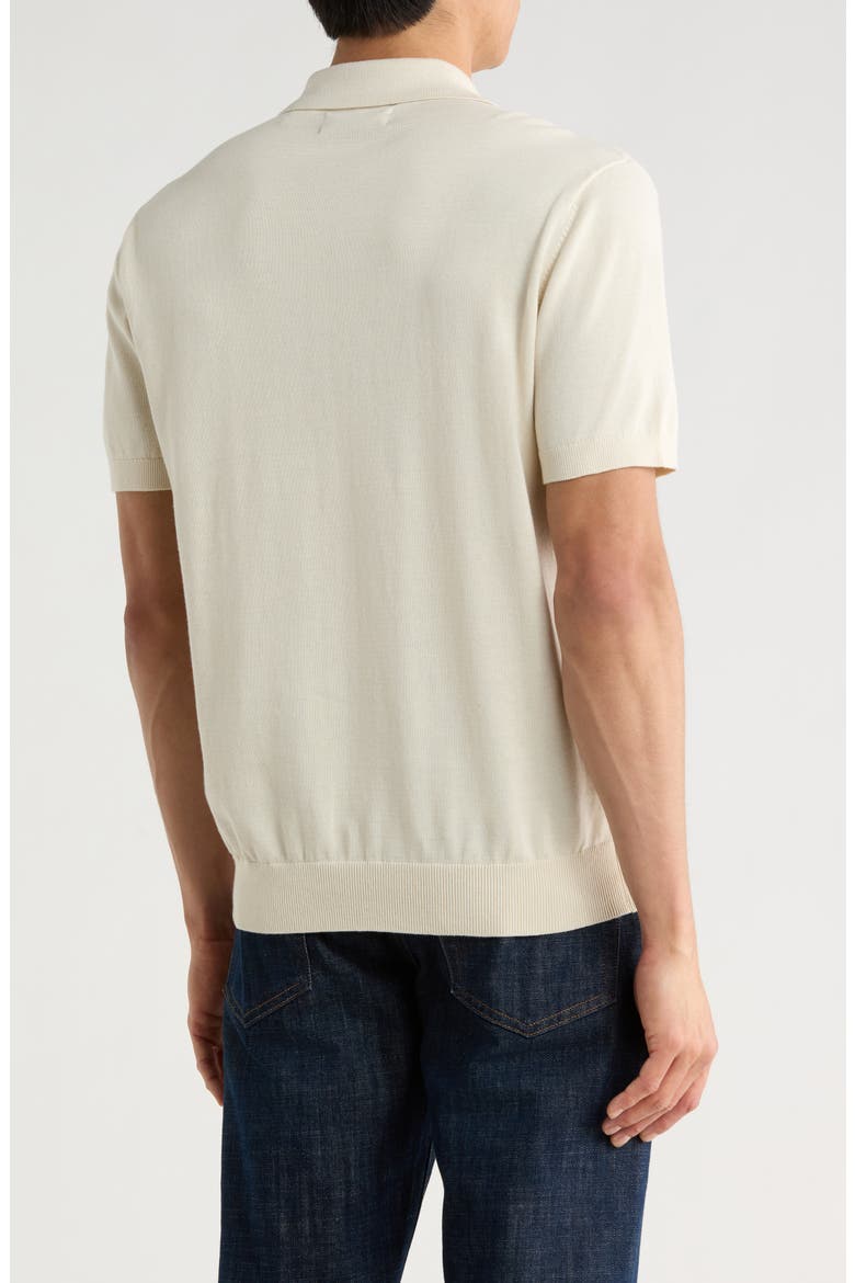 Honeycomb Textured Cotton Polo, Alternate, color, BIRCH