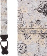 Trafalgar Sparrow's Bounty Treasure Map Silk Button End Suspenders