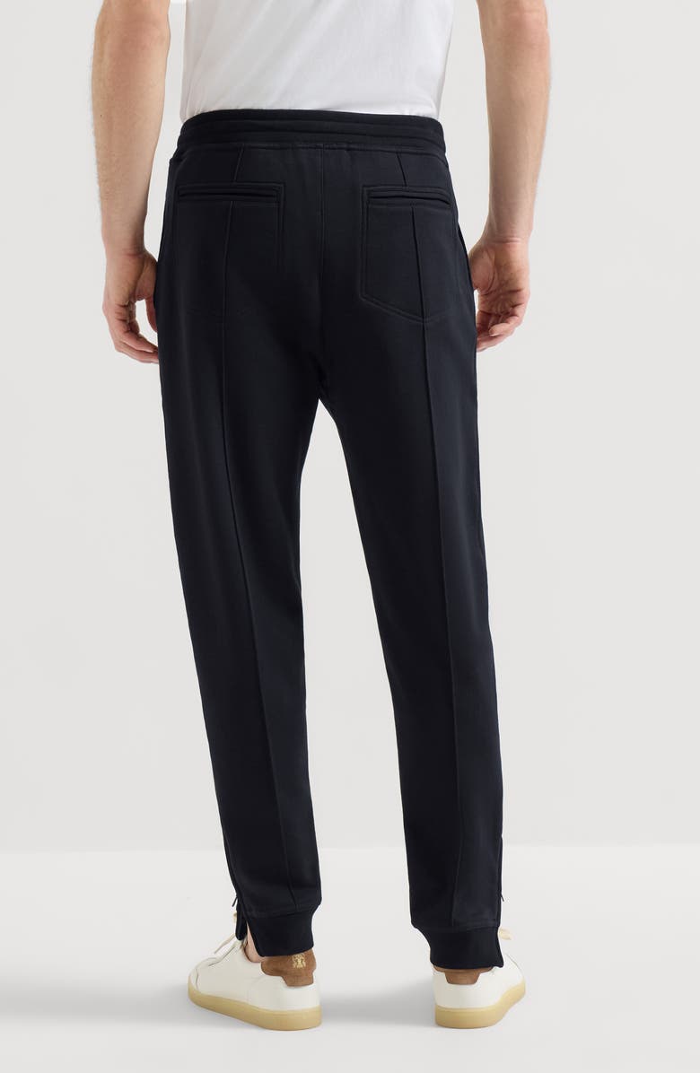 Brunello Cucinelli Trousers with crête, Alternate, color, Black