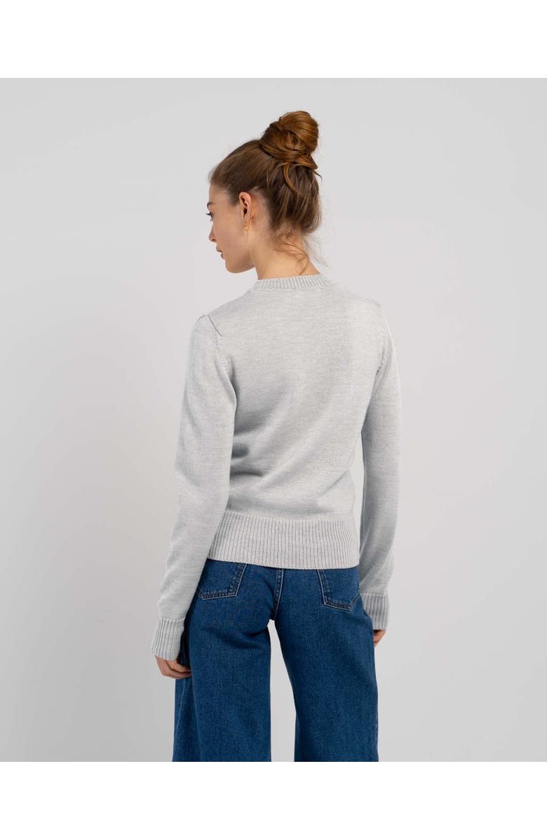 Kettlewell Minna Long Sleeve Crew Neck Sweater, Alternate, color, Light Dove Grey