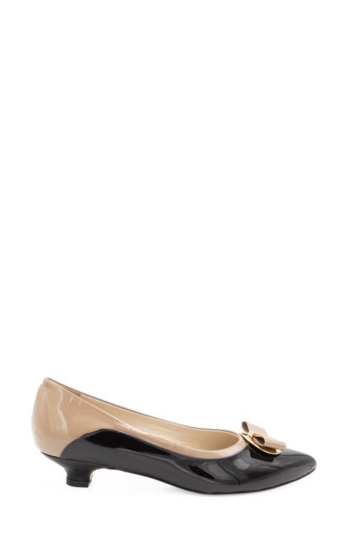 Amalfi By Rangoni Ariete Pointed Toe Pump In Black Glove Taupe Glove