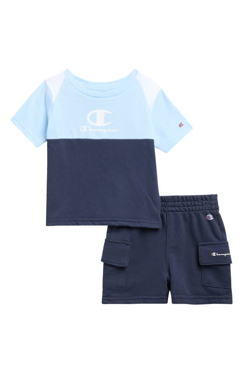 Colorblock Graphic T-Shirt & Cargo Shorts Set (Baby)